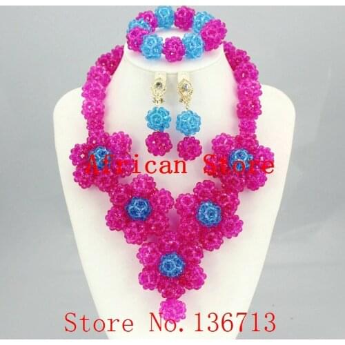 Multicolor Beads Bridal Jewelry Sets African Wedding Beads Dubai Jewelry Set Statement Necklace Free Shipping 102-5