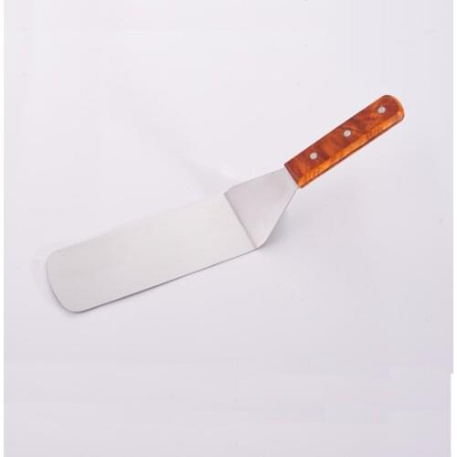 Stainless Steel Spatula with Wood handle For BBQ Grill Turner Spatula Hamburger Turner For Kitchen Tools