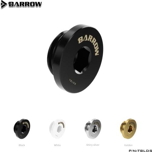 Barrow Water Stop Plug Fitting, G1/4"Ultra-Thin Inner Six Angle, Black,Silver,White,Gold, TBLDS