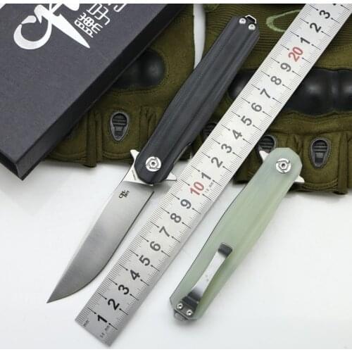 CH3505-G10 High Quality Flipper folding knife D2 blade G10 handle Outdoor camping hunting pocke fruit knives EDC tools Survival