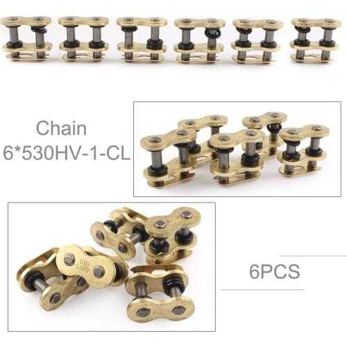 Motorcycle Dirt Pit Bike 530HV Master Chain Connector Link With O-rings 6PCS/Set