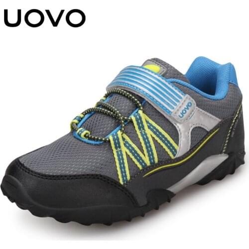 UOVO Breathable Casual Spring Autumn Kids Sport Shoes Running Hook And Loop Toddler Boy Sneakers #26-35