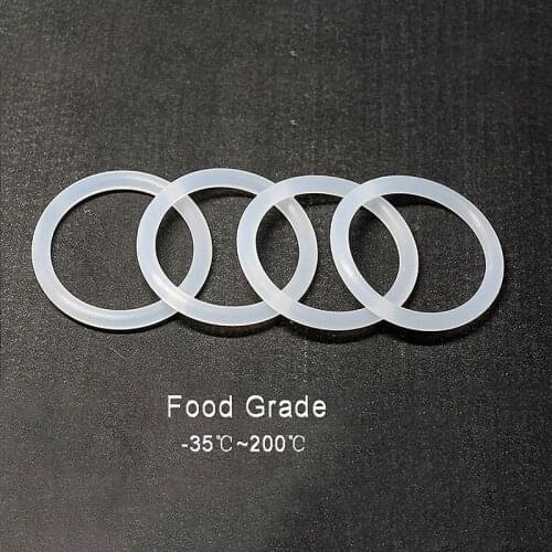 10pcs Food Grade White Silicone O-Ring OD 5-80mm Ring Washer Thickness 1.5mm Heat-Resistant