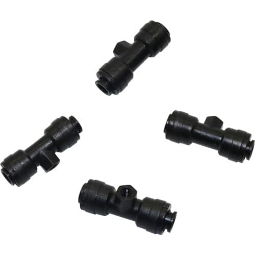1/4 Inch To 3/16 Inch Internal Thread Slip lock Quick Connect Tee 6mm Pneumatic Butt Joints Misting Sprayer Accessories 100 Pcs