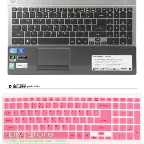 15 inch laptop keyboard covers Protective skin Protector for Acer Aspire V3-771G E5-572g ES1-531 EX2519 EK-571G 5830t 5830TG