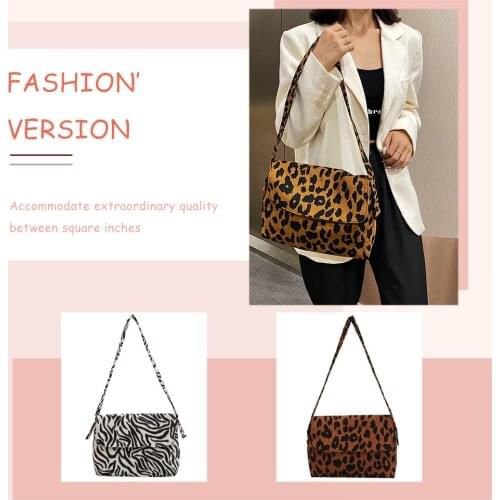 Fashion Zebra Leopard Animal Printed Handbag Totes Women Canvas Casual Travel Shoulder Underarm Purse Portable Top-handle Bags