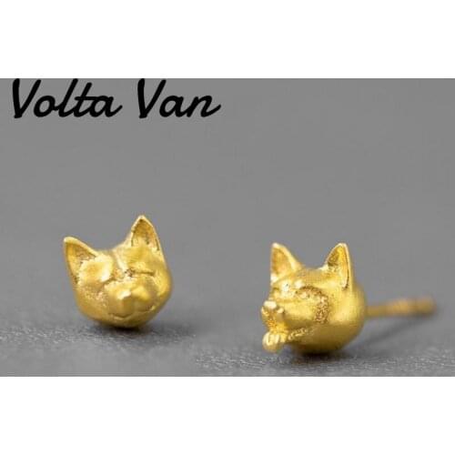 Volta Van Stud Earrings 925 Sterling Silver Elegant 2021 New Fine Jewelry Cute Dog Trendy Concise Women Silver Earrings Party