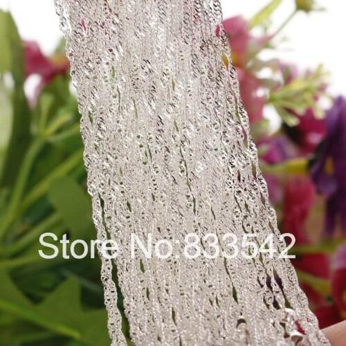 Bulk Wholesale Lots 10PCS Silver Color 1mm Womens Necklace Water Wave Snake Chain 16''-30' for Women Lobster Clasp
