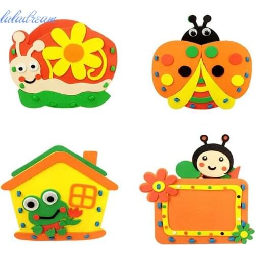 1pcs/lot DIY Educational Toys Gift EVA Baby Hand Handmade Felt Fabric Craft Kits Toys Pen Container for Kids