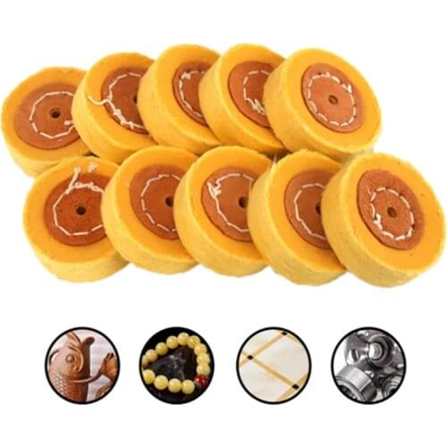 10Pcs 50mm Cotton Polishing Wheels 2 inch Cloth Buffing Wheel Grinder For Jewelry Wood Metal Polishing Abrasive Tools