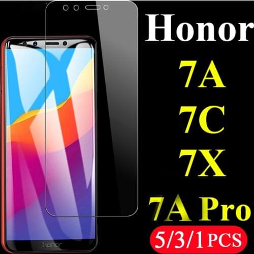 5/3/1Pcs 9D for huawei honor 7A 7C pro tempered glass protective film honor 7S 7X phone screen protector on the glass smartphone