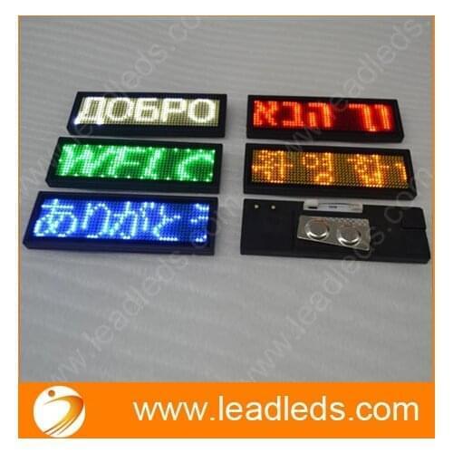 5 Multi - language Programmable led name badge