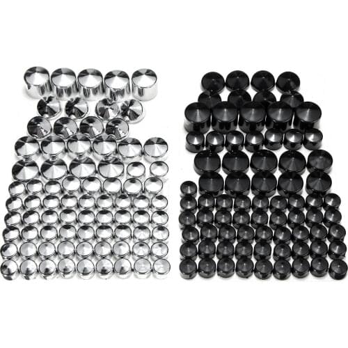 76pcs Screw Bolt Topper Caps Cover For Harley Davidson Twin Cam Dyna 1991-2013