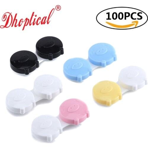 Contact lens case,100pcs contact lense case lovely pig differnt color low price