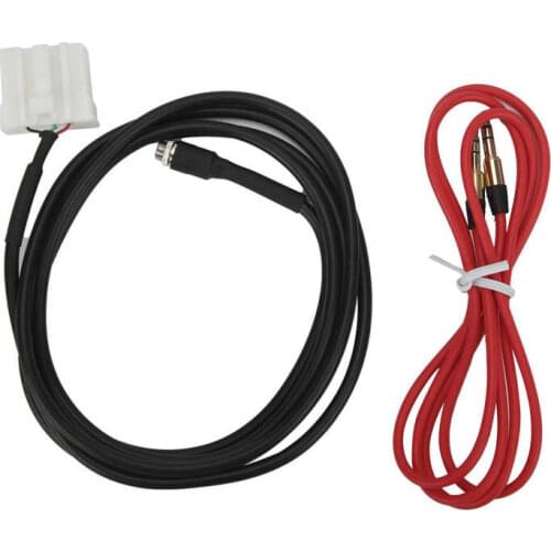 Black Car AUX IN Cable Module ABS Audio Adapter Car Music Connector AUX‑IN Adapter Line Fit for Mazda 2/3/5/6/MX5/RX8