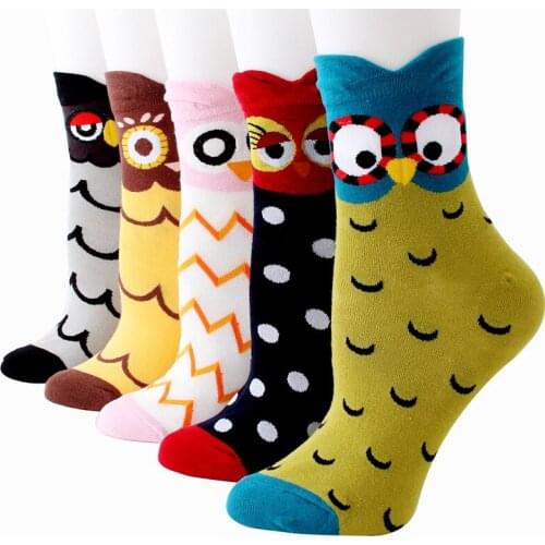 CHSDCSI High quality womens lovely cartoon socks autumn-winter funny animal socks fashion ladies and women Cute cotton sock