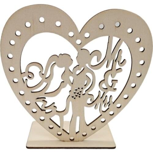 Heart Shaped Wood Candy Snacks Dessert DIY Decorating Display Stand Shelf for Wedding Birthday Party