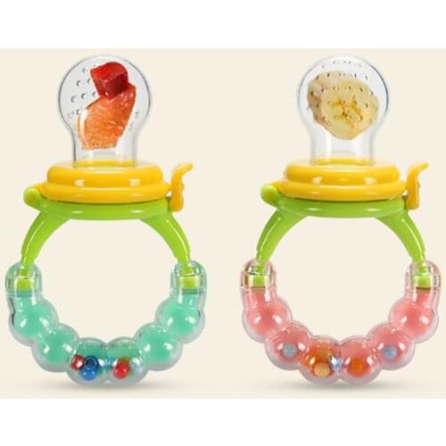 Baby Feeder Spoon nutritious fruits and vegetables bite bell ring consisting chew toy Baby Feeding spoon Nipple Soother Bottle