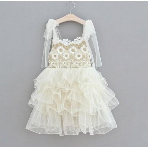 Summer 2009 Hanging Three-dimensional Flower Princess Girls Lace Korean Children Dress Suspender Baby Girl Dress