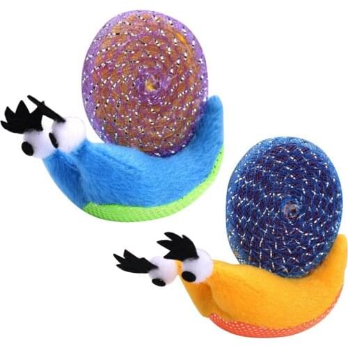 Pet Cat Cute Plush Toy Scratch Toys Snail Shape Cat Interactive Toy Grinding Claw Cat Appease Toys Cat Supplies