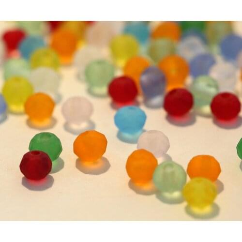 1 Strand Crystal Rondelle Beads Matte Opaque Colors Glass Beads for Jewelry Making Diy Handmade Jewelry Beading