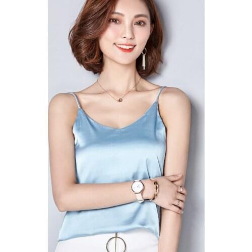 Manubeau Women Silk Satin Halter Top Summer Style Sexy Sleeveless Vest Slim White Camisole Crop Top Roupas Femininas XXL