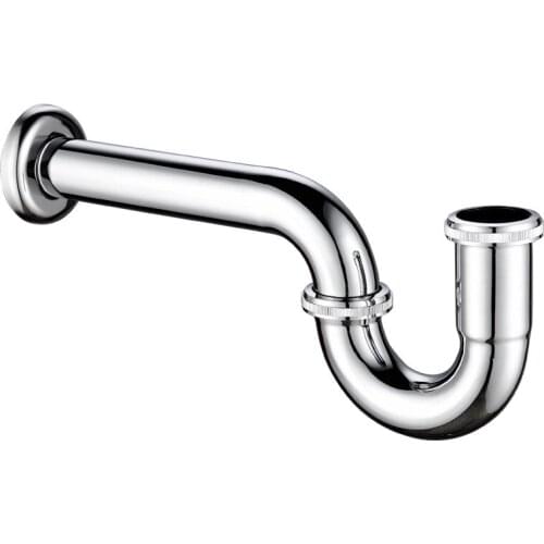 Copper chrome-plated deodorant U-shaped sewer basin sewer pipe washbasin drain pipe into the wall ciencia