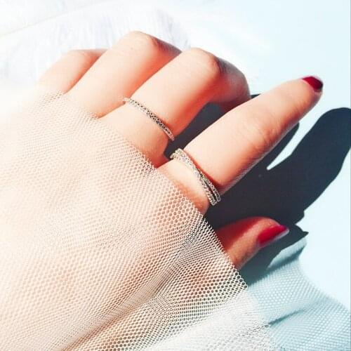 Micro Diamond Tail Ring Joint Ring S925 Silver Ring Female Single Row Diamond Ring Single Ring Wholesale Couple Ring Jewelry