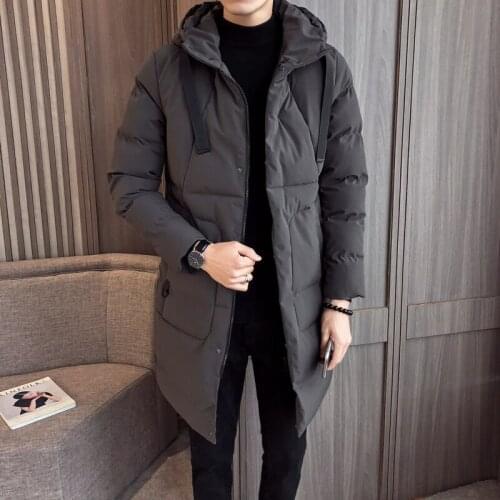 Fashion Winter Jacket Men Long Thick Warm Parka Coats Mens High Quality Hooded Jacket Black Grey 5XL High Quality Brand Clothing