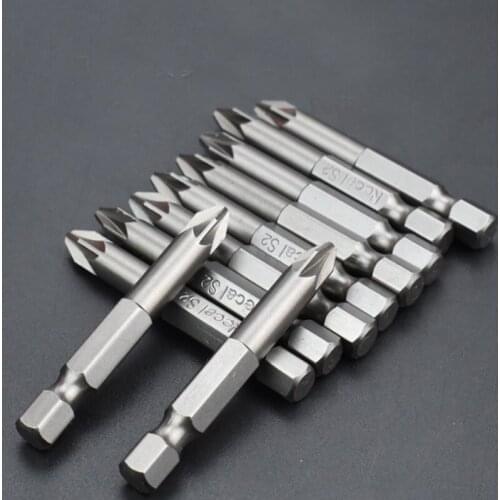 10Pcs Screwdriver Bit PZ1 PZ2 PZ3 Pozidriv Electric Screwdriver Kit Set 1/4" Hex Shank Home Repair Tools Drill Bit