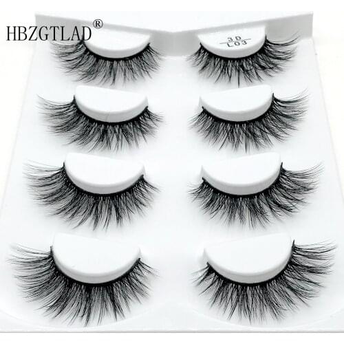 HBZGTLAD Sexy 100% Handmade 3D mink hair Beauty Thick Long False Mink Eyelashes Fake Eye Lashes Eyelash High Quality 03