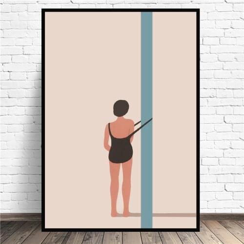Catch the Girl MinimalismCanvas Wall Art Print Modern Poster Wall Pictures Living Room Decor