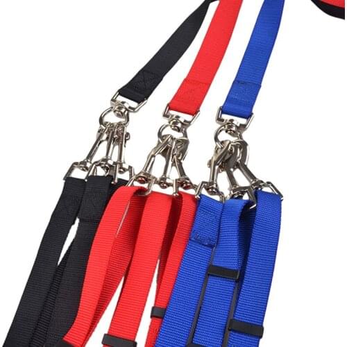 Nylon Weave Three Heads One Drag Three Dog Leash Square Round Rope Pet Traction Belt Dog Chain Strong Safety Dog Lead Leashes