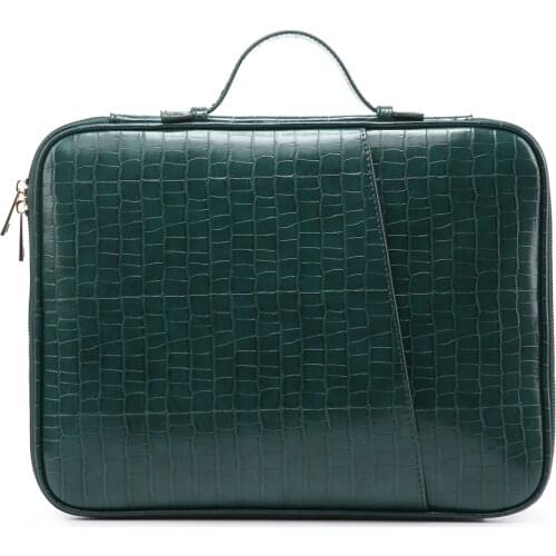 Newest Design Crocodile Pattern PU Leather File Bag for IPAD A4 Paper Document Books File