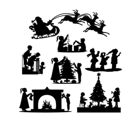 Christmas Deer Dies snowflake layer Tree Background Cutting Dies 2019 Bell Metal dies Cuts die for Scrapbooking DIY card making