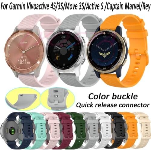 18mm Silicone Bracelet For Garmin Vivoactive 4S 3S Move 3S Active S Smart Watch Band Strap For Huawei Honor S1 Sport Wristband