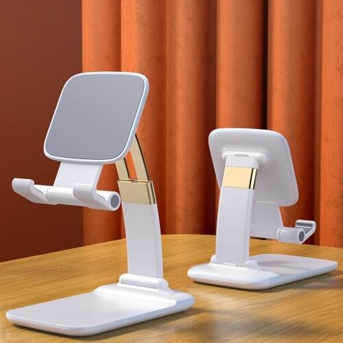 Foldable Metal Holder Desk Stand Adjustable Gravity Desktop Tablet Stand For iPhone 12 Pro Max Samsung Table Cell Phone Holder