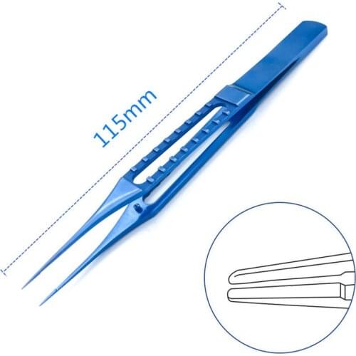 Titanium Tying Forcep Straight Curved Angle 115mm with 4.5mm tying platform ophthalmic instrument