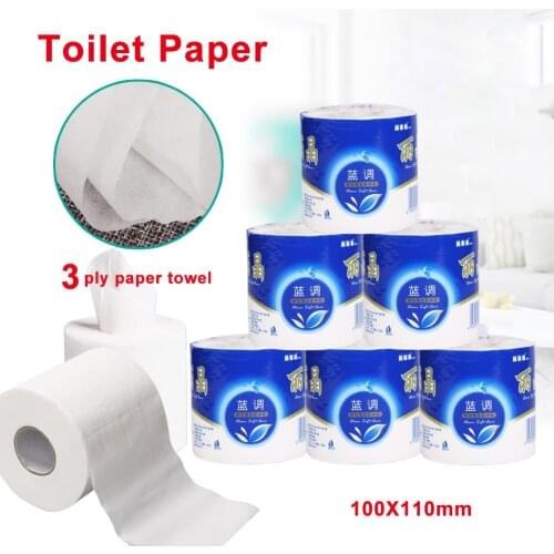 Toilet Paper Bulk Rolls Bath Tissue Bathroom White Soft 3 Ply/110g Roll