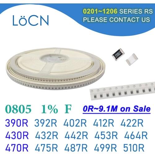 0805 1% 5000PCS SMD Resistor F 390R 392R 402R 412R 422R 430R 432R 442R 453R 464R 470R 475R 487R 499R 510R 2012 OHM