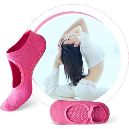 1 Pair Yoga Socks Women Anti-slip Ballet Dance Sports Socks Breathable Elastic Cotton Indoor Gym Pilates Socks
