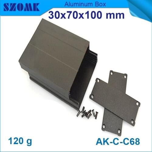 10pcs/lot 30(H)x70(W)x100(L) mm Custom high quantity aluminum extrusion enclosure electronics for pcb borad box