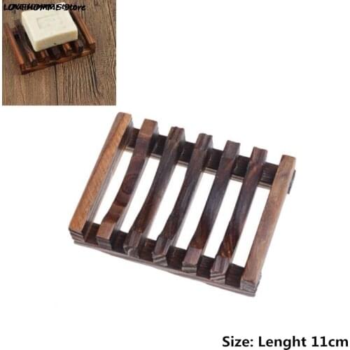 15Styles Wooden Natural Bamboo Soap Dishes Tray Holder Storage Soap Rack Plate Box Container Portable Bathroom Soap Storage Box