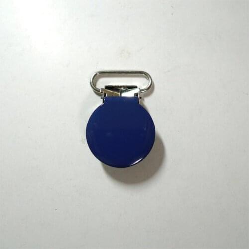 25pcs 20mm 3/4" #7 NAVY BLUE Round Pacifier Clips