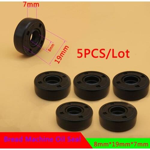 5pcs 8*19*7mm Oil Seal Ring for Bread Maker Breadmaker Bakers Machine Blender Repair Parts Bread Machine Spare Parts Wearable