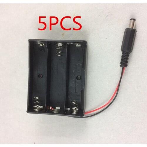 5pcs/lot 18650 Battery Case Box Holder for 3x 18650 with 5.5*2.1mm DC Power Plug