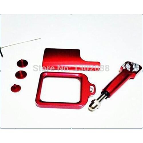 Gopro Accessories CNC Aluminum Alloy Back Door Clip Lock buckle+lens ring+screw+button for gopro hero 3+ waterproof housing case