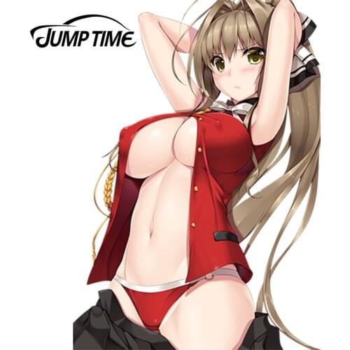 JumpTime 13cm x 9.2cm 3D Car Sticker Sexy Girl Amagi Brilliant Park Anime Decal Motorcycle Car Styling Graphics