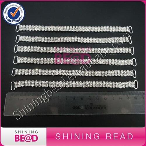 Two rows AB rhinestone and clear rhinestone around 10 cm and around 17cm bikini connector,30 piece per style ,total 120piece