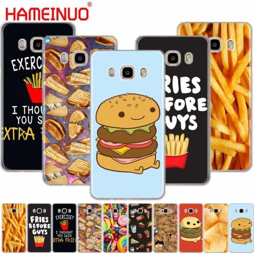 HAMEINUO Cute food fries burger funny cover phone case for Samsung Galaxy J1 J2 J3 J5 J7 MINI ACE 2016 2015 prime